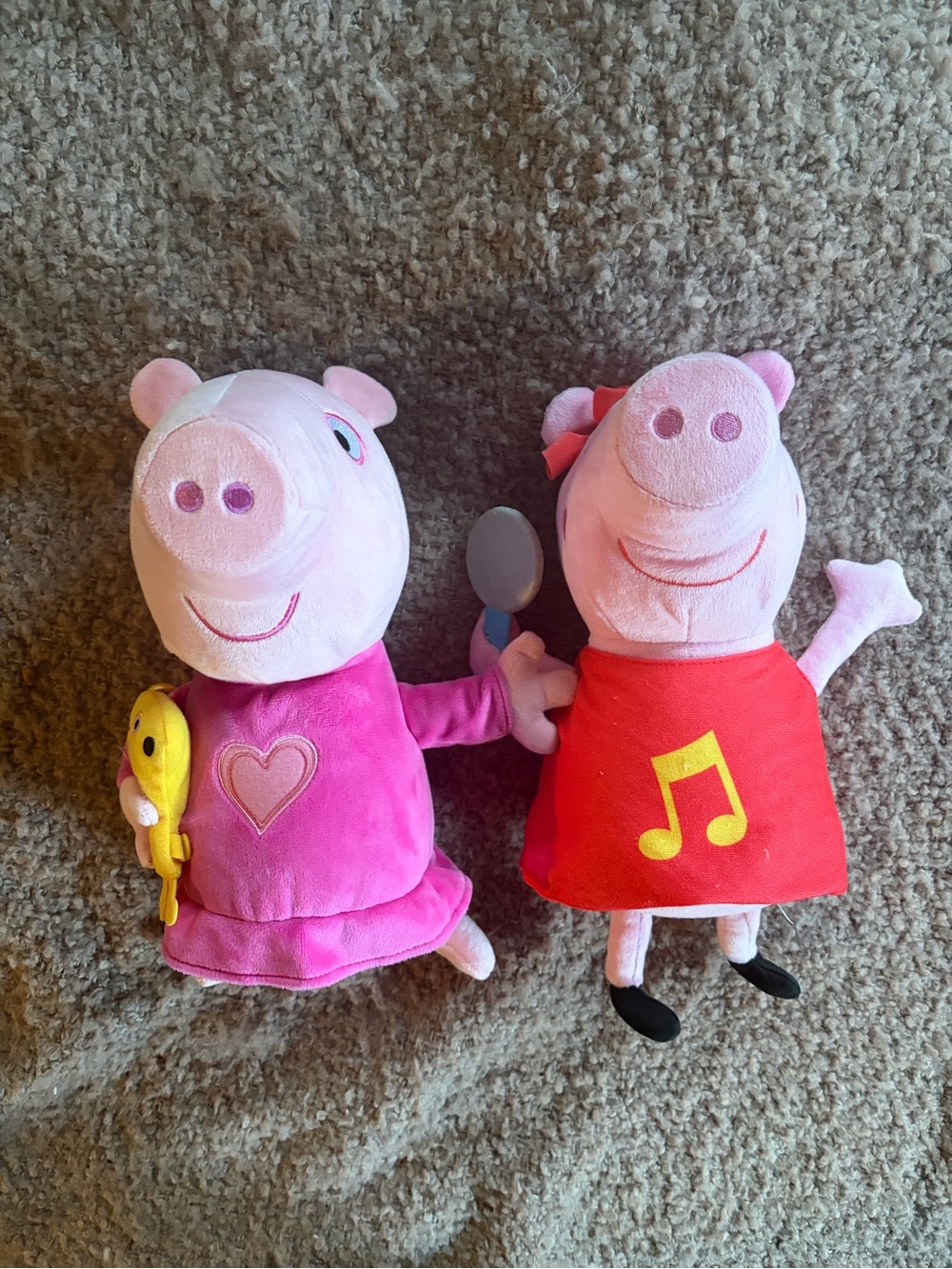 Peppa Pig Plush Cartoon 13" Talks Sings Rare Musical Note Dress Microphone 2021